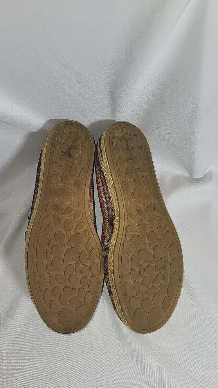 b.o.c. Born Concept Franki Multicolor Striped Canvas Espadrille Flats, size 8M
